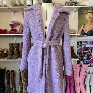 Purple teddy coat